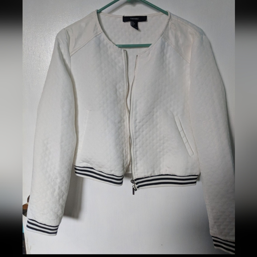 Women's Retro Fashion Bomber Jacket Coat Costume 50s Preppy Geek Culture